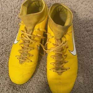 Yellow Nike soccer cleats(mercurial)